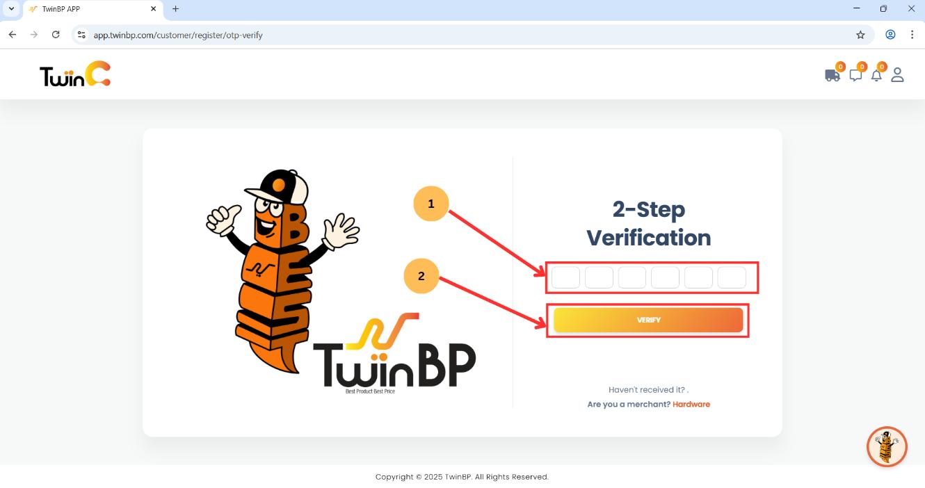 web customer sign-up