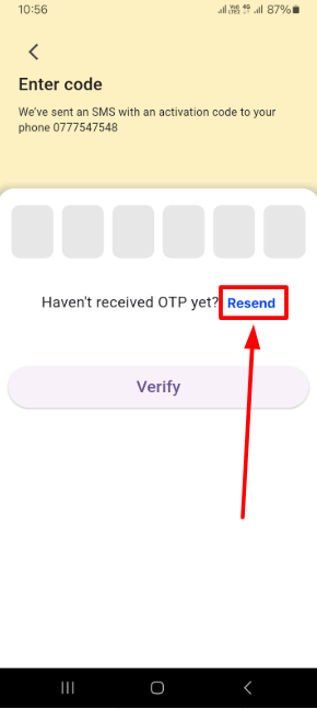 mobile customer sign-in