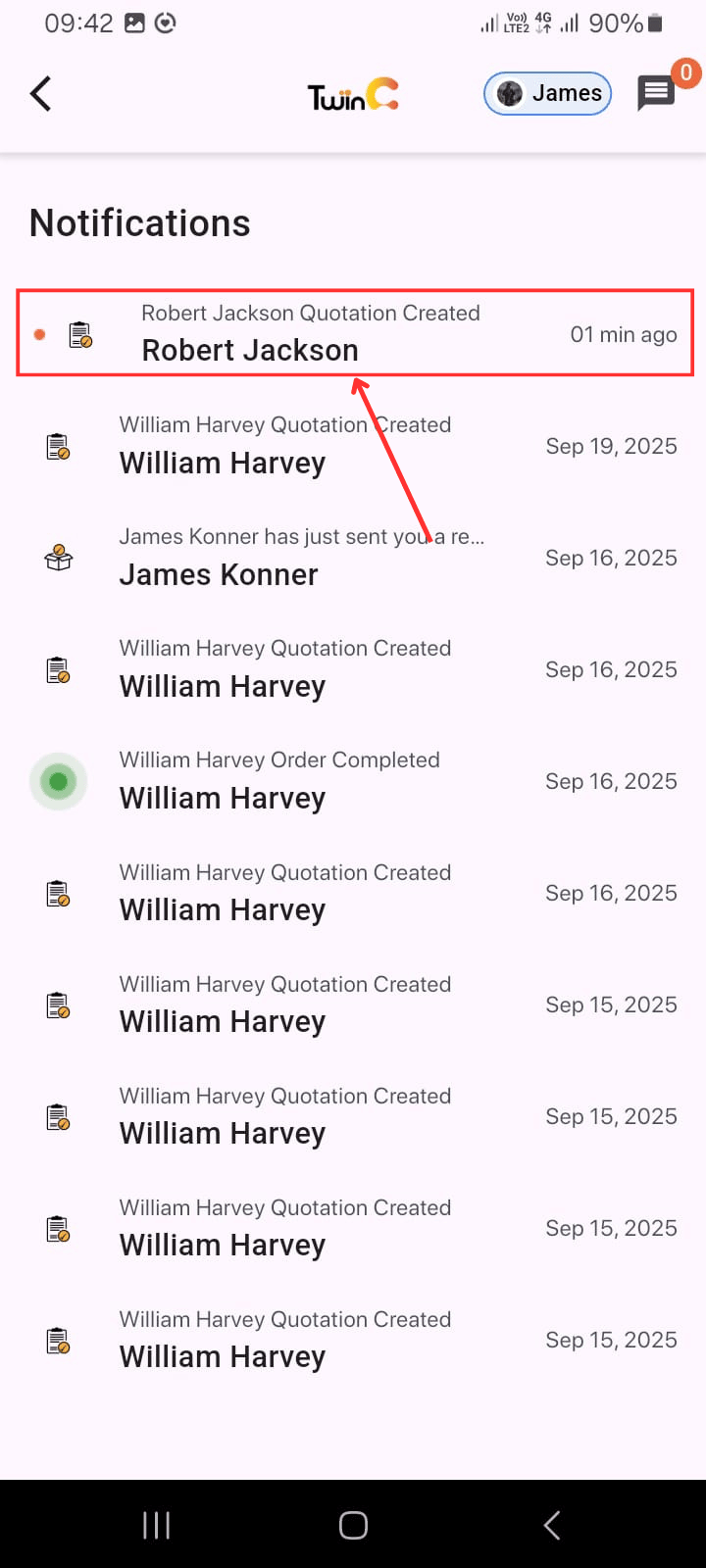 mobile customer quotations