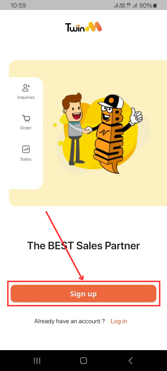 mobile customer sign-up