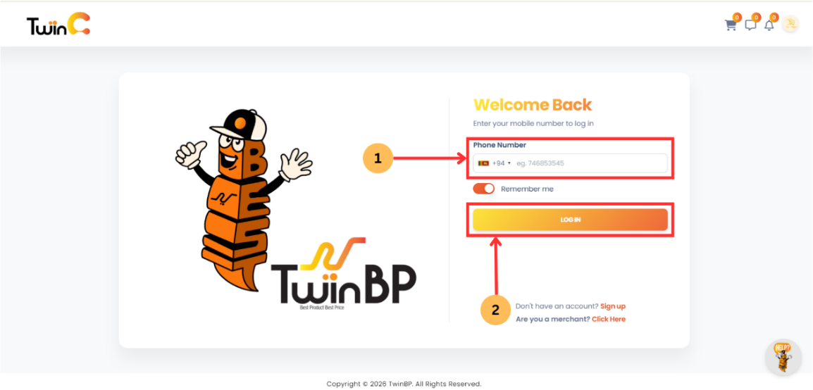 web customer sign-in