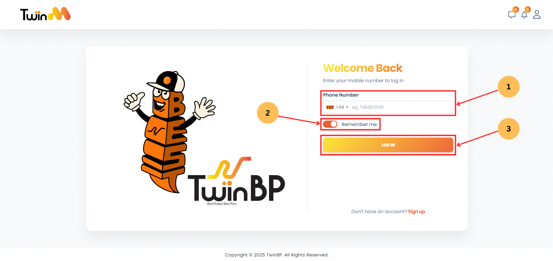 web customer sign-in