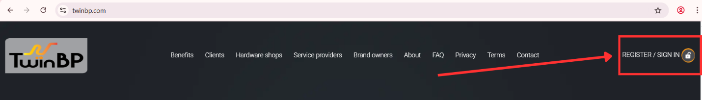 web customer sign-up